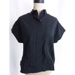 NWT Everlane Black Oversized Poplin Long Sleeve Button Down Shirt XS